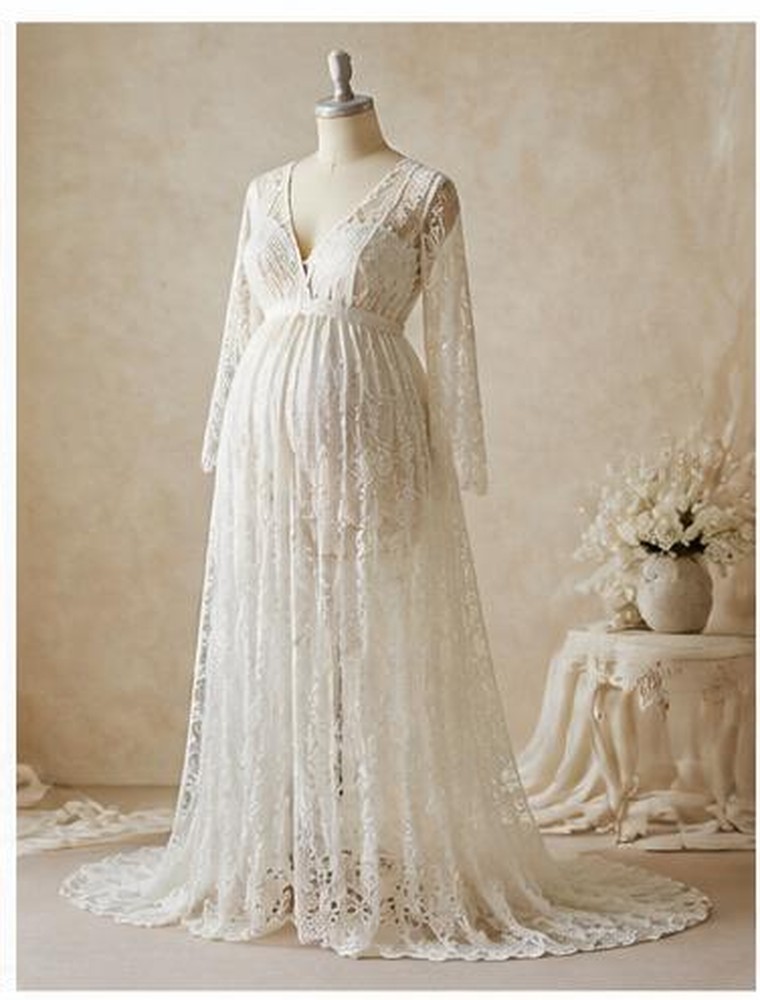 Mother lace bridal maternity dress