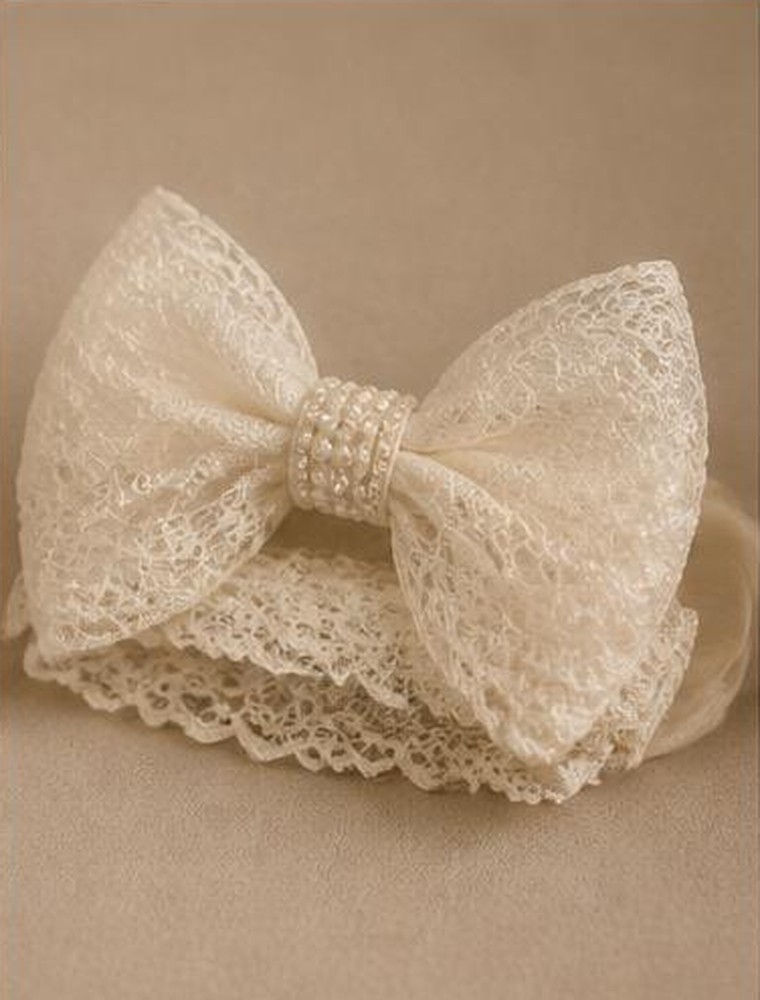 Newborn lace hair bow