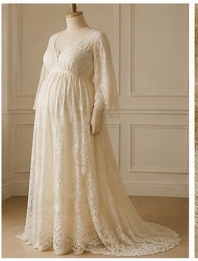 Mother lace maternity gown