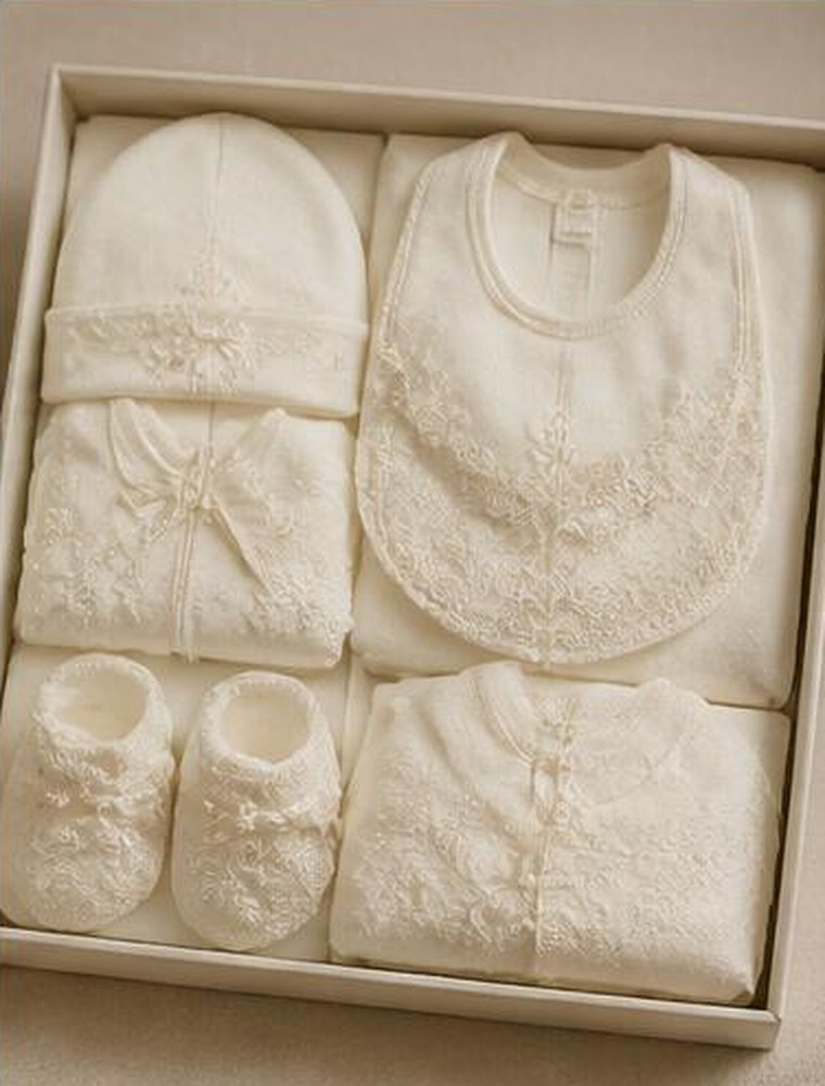 Newborn lace luxury layette set