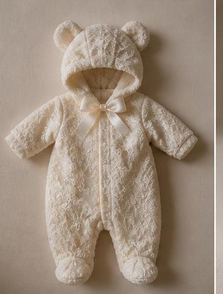 Newborn lace teddy outfit