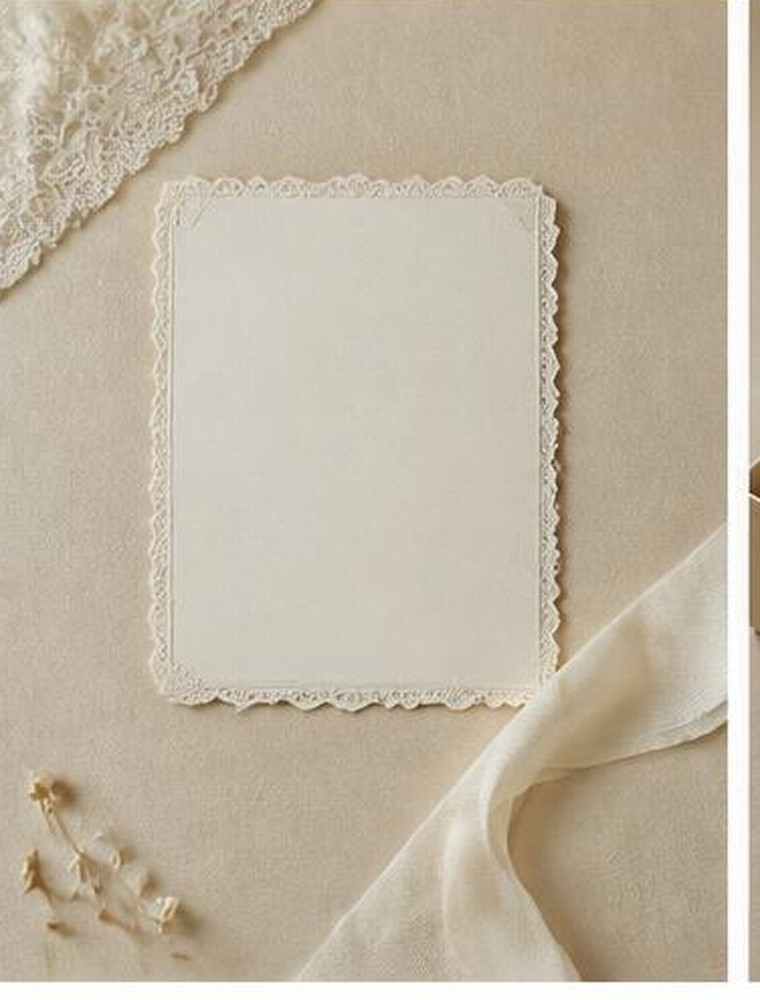 Baby announcement lace card