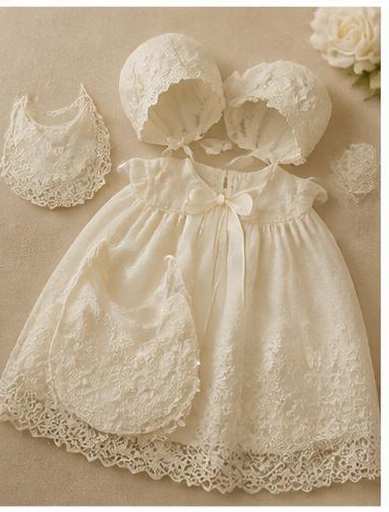 Baby christening lace set